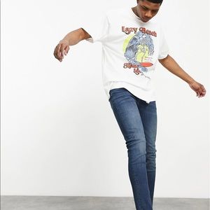 ASOS DESIGN skinny jeans in dark wash blue